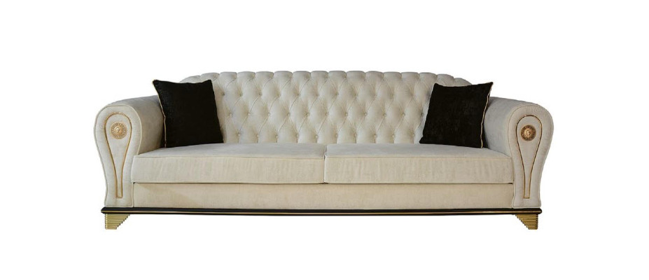 Ensemble de canapé-lit de luxe Chesterfield 3+3+1 Canapé Canapé Fauteuils Rembourrage Meubles Ensemble