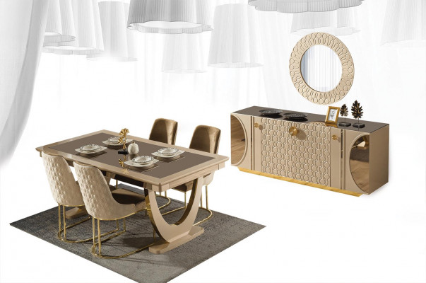 Un ensemble magnifique pour une salle à manger de style contemporain