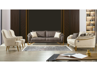 Ensemble de canapé Ensemble de canapé 3+3+1+1 Siège Rembourrage Canapé Mobilier Coussins de siège 4 pièces