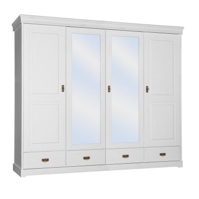 Armoire de style maison de campagne étagère Armoire à vêtements Armoires en bois Meubles blancs