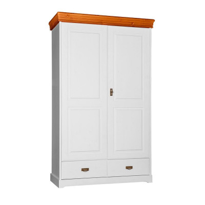 Armoire polyvalente en bois avec étagères de rangement, portemanteau et étagère.