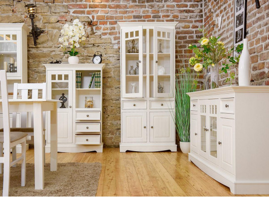 Landhfrom Armoire Vitrine Commodes XL Étagère Loft Vitrine Commode Mobilier