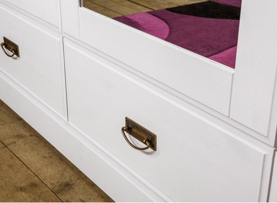 Garde-robe Style Maison de Campagne Armoire Armoires à Vêtements Meubles en Bois Étagère Blanche