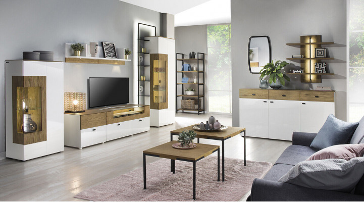 Set d'unités murales modernes Vitrines Armoire télé Living room Style baroque