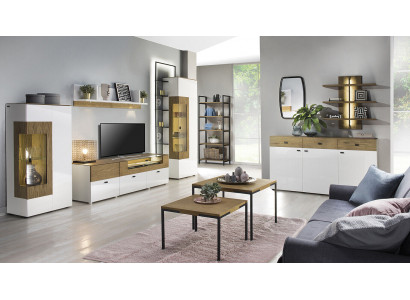 Set d'unités murales modernes Vitrines Armoire télé Living room Style baroque