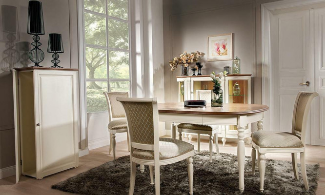 Mettre la table à manger 4x chaises chaise avec dossier Suite Tables Salle à manger Groupe 5 pièces