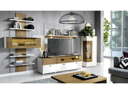 Set d'unité murale moderne Vitrines étagère Armoire Salon Style baroque