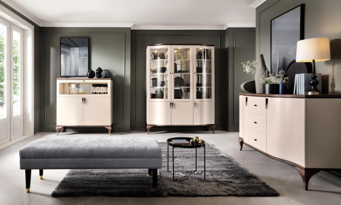 Armoires classiques Vitrine Présentoirs Bois Élégant Luxe Vitrine Verre Armoire Bois