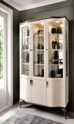Armoires Vitrine Vitrines Bois Élégant Luxe Verre Armoire Planche en Bois