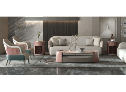 Table de salon de luxe, table basse design, table d'appoint pour café, table ronde pour salon