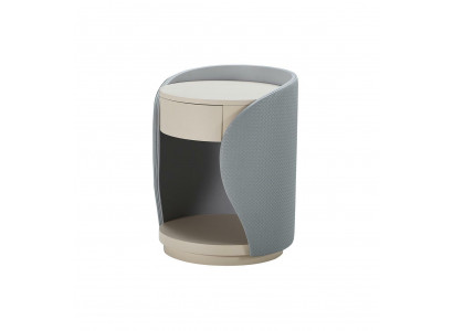Table de chevet Chambre Beige Gris nouveau. Mobilier de design moderne et créatif en bois luxueux.