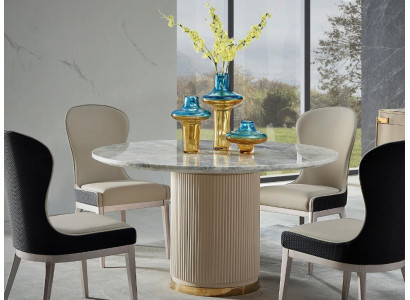 Table de salle à manger ronde Table ronde Salon Cuisine 135cm Tables rondes en marbre de luxe nouveaux