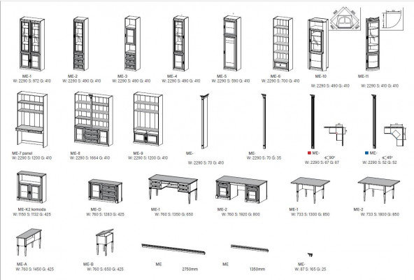 Mobilier de bureau Table avec tiroirs Salle d'étude Bureau à domicile neuf