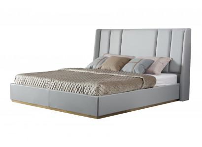 Lits en cuir de designer de luxe Lits classiques en cuir Cadre de lit beige Nouvelle chambre à coucher