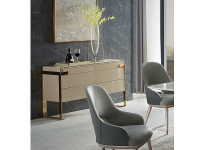 Commode Design Buffet en acier inoxydable Mobilier de luxe Armoire d'hôtel Commodes Armoires