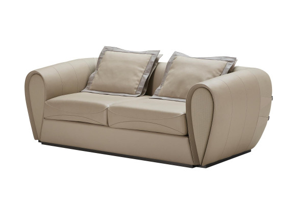 Canapé en cuir véritable de luxe Mobilier de salon moderne en suite