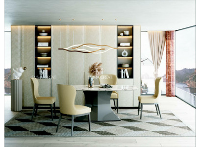 Table à manger Table Groupe Salle à manger Salon Suite Bois Design Luxe Moderne
