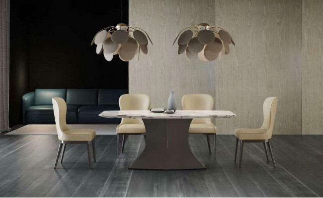 Table à manger Table de salle à manger Tables en marbre Design de table Bois Meubles de luxe neufs
