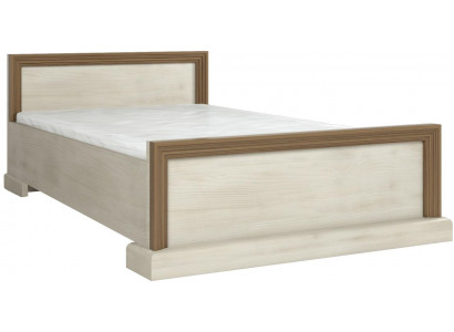 Cadre de lit beige en bois 160x200 Lit rembourré de textile Lits Lit Lit double Mobilier