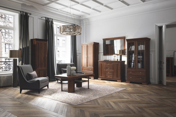 Suite Vitrine Commode 4 pièces. Mobilier en bois Étagère Salon Ensemble de meubles de salle muraleibus