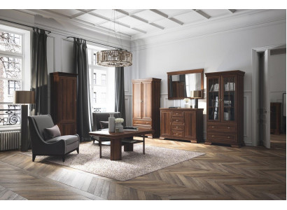 Suite Vitrine Commode 4 pièces. Mobilier en bois Étagère Salon Ensemble de meubles de salle muraleibus