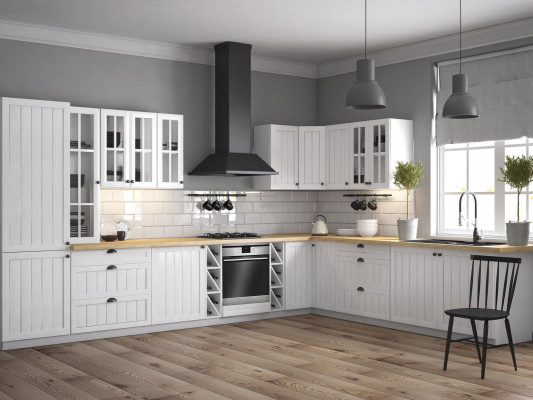 Gamme de cuisine de maison de campagne armoire de cuisine armoire de base armoire murale meubles fabriqués sur mesure