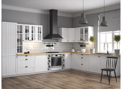 Gamme de cuisine de maison de campagne armoire de cuisine armoire de base armoire murale meubles fabriqués sur mesure