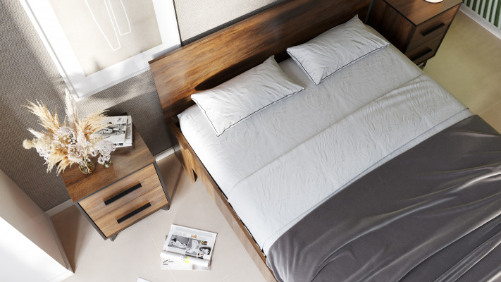 Lits de luxe Lit double 160x200 cm Style moderne Mobilier d'hôtel Design Mobilier italien