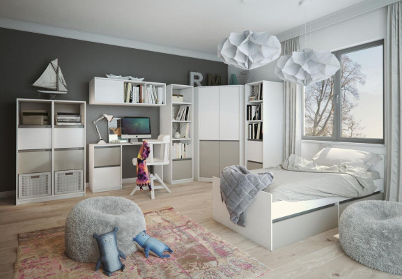 Étagère moderne pour salon Étagère en bois Livres Étagère murale nouvelle Siena Mati