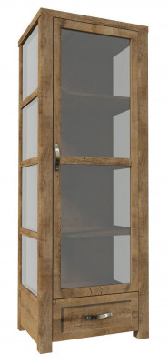Armoire Vitrine de salle à manger Armoire en verre Meubles Étagère Vitrine Vitrines Bois Maison de campagne