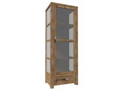 Armoire Vitrine de salle à manger Armoire en verre Meubles Étagère Vitrine Vitrines Bois Maison de campagne