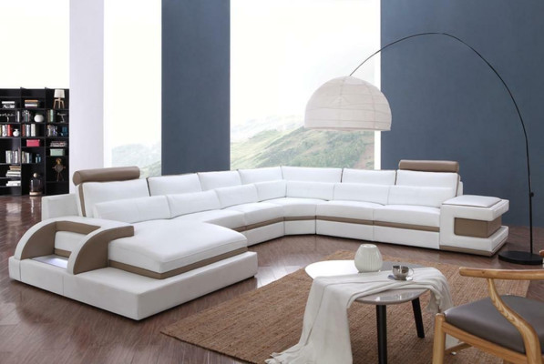 Designer Wohnlandschaft U-Form Couch Ecksofa Polstermöbel Suite Sofagarnitur Sofa