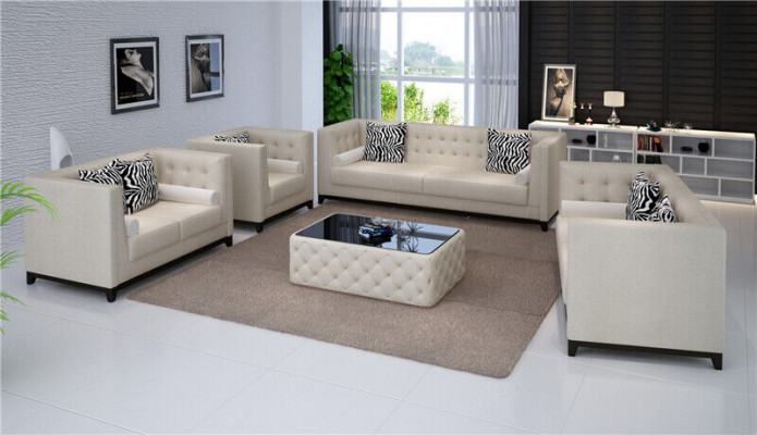Ensemble de canapés Design de Sets de canapés Rembourrage Canapés en cuir 3 2 places