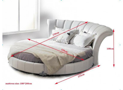 Lit rond design Chesterfield Lits Lit rembourré Lit rond Rembourrage Rond