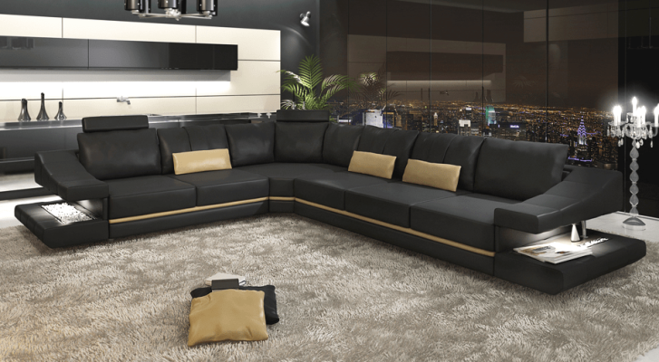 Canapé en cuir Canapé d'angle Canapé Designer Tapisserie Ensemble d'angle Canapé Canapés Canapés Sofa