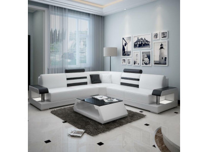 Canapé design Canapé d'angle Suite rembourrée Paysage vivant Cuir Textile