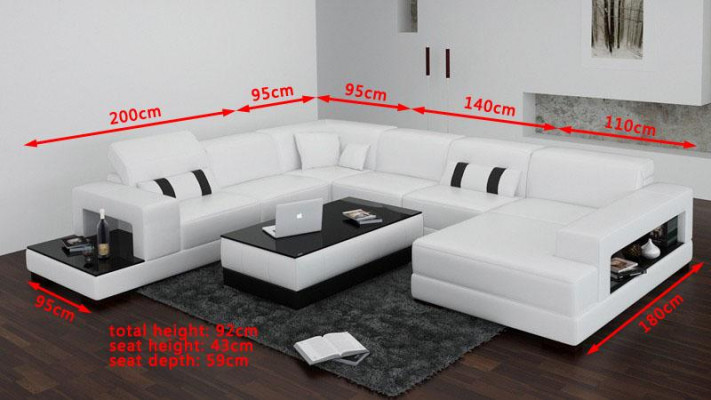 Canapé d'angle Sofa Canapé Rembourrage Déco Paysage de vie Canapés d'angle en cuir Suite