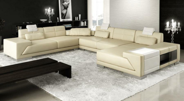 XXL GRAND Canapé en coin en forme de U Canapé Salon Suite de rembourrage