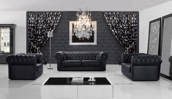 Canapé en cuir canapé canapé ensemble de canapés design moderne sofas