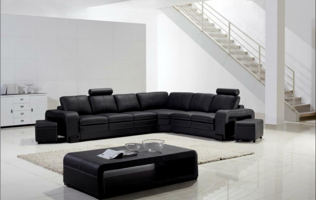 Sofa Set Area de siège Suite Rembourrage Paysage de vie Canapé d'angle Pupitre