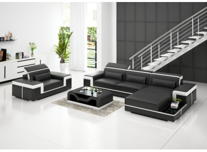 Ensemble de canapé d'angle Canapé Rembourrage Suite d'angle Fauteuil Paysage de vie en forme de L