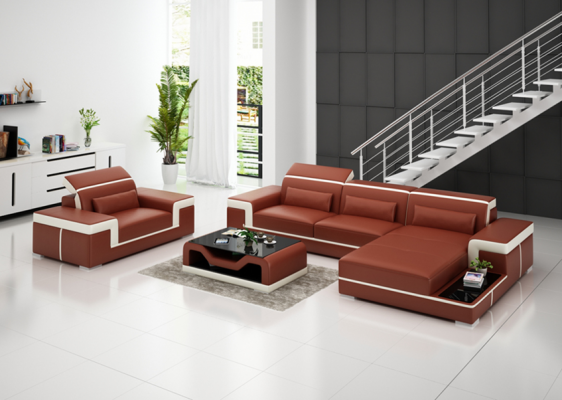 Ensemble de canapé d'angle Canapé Rembourrage Suite d'angle Fauteuil Paysage de vie en forme de L