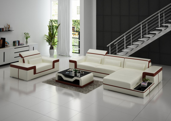 Ensemble de canapé d'angle Canapé Rembourrage Suite d'angle Fauteuil Paysage de vie en forme de L