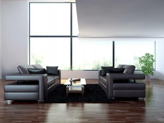 Canapé moderne en cuir Canapé canapé Salon paysage 3+2+1 Place Suite Design