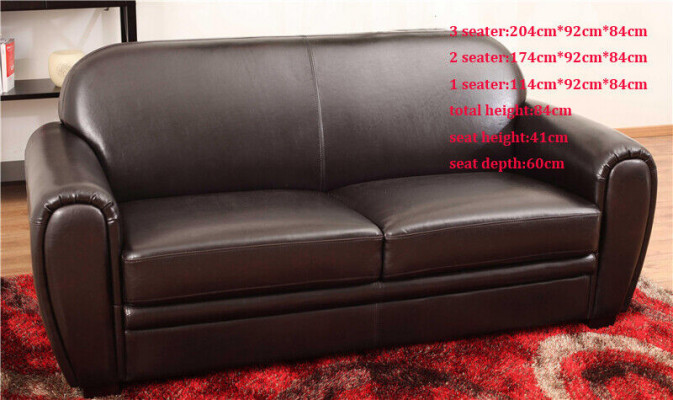 Ensemble de canapés Canapé Canapés Ensemble de sièges Canapé Revêtement Canapé 3 pièces Fauteuil Canapé en cuir