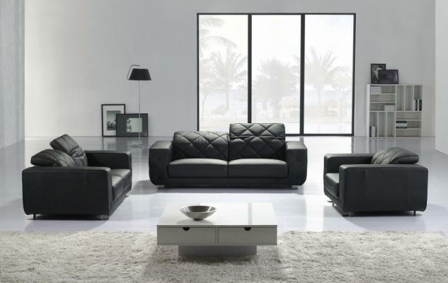 Sofa en cuir ensemble de canapé 3+2+1 places ensemble suite canapé rembourré décoratif Canapé