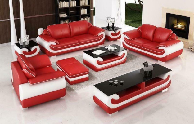Ensemble de canapés Relax 3+2+1 places Canapés Design Canapés en cuir de rembourrage