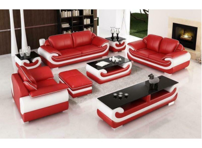 Ensemble de canapés Relax 3+2+1 places Canapés Design Canapés en cuir de rembourrage