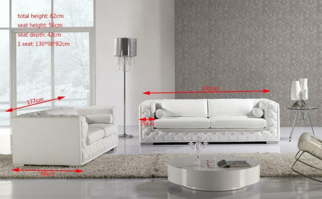 Canapé en cuir Canapé Paysage de vie 3+2+1 Fauteuil Canapé Suite Design Décor neuf