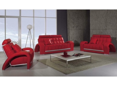 Canapé en cuir Canapé Ensemble de salon 3+1+1 places Suite Sofa Set de canapés
